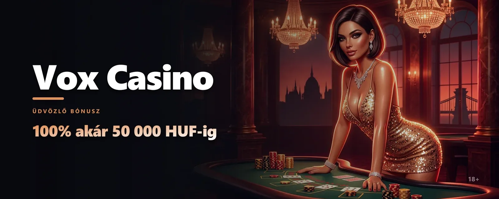Vox Casino online felület és népszerű játékok banner
